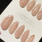 Reusable Pearl Accent | Premium Short Press on Nails Gel Manicure Handprint Pressons Handmade | Lestarco faux nails TMR1010