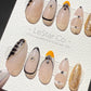 Reusable Amber Noir| Premium Press on Nails Gel | Fake Nails | Cute Fun Colorful Gel Nail Artist faux nails TMR995
