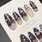 Reusable Batty Romance Web of Love Valentine Halloween| Premium Press on Nails Gel | Fake Nails | Cute Fun Colorful Gel Nail TMR998