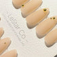 Reusable Nude Minimal Glam Matte finish | Premium Press on Nails Gel Hand Painted Pressons Customizable Gel Nail Artist faux nails WM1000