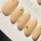 Reusable Nude Minimal Glam Matte finish | Premium Press on Nails Gel Hand Painted Pressons Customizable Gel Nail Artist faux nails WM1000