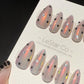 Reusable Iridescent Stars Cat Eye Cat Eye Effect | Premium Press on Nails Gel Hand Painted Pressons Customizable Gel Nail Artist nail WM1002