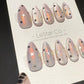 Reusable Iridescent Stars Cat Eye Cat Eye Effect | Premium Press on Nails Gel Hand Painted Pressons Customizable Gel Nail Artist nail WM1002