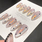 Reusable Iridescent Stars Cat Eye Cat Eye Effect | Premium Press on Nails Gel Hand Painted Pressons Customizable Gel Nail Artist nail WM1002