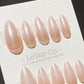 Reusable Peachy Shine | Premium Press on Nails Gel Hand Painted Pressons Customizable Gel Nail Artist faux nails TMR1005
