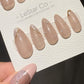 Reusable Pearl Accent | Premium Short Press on Nails Gel Manicure Handprint Pressons Handmade | Lestarco faux nails TMR1010