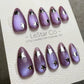Reusable Cosmic Pulse Purple Cat Eye Effect| Premium Press on Nails Gel Hand Painted Pressons Customizable Gel Nail Artist faux nails WM1013