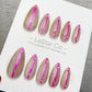 Reusable Neon Elegance Hot Pink Strike| Premium Press on Nails Gel Hand Painted Pressons Customizable Gel Nail Artist faux nails TMW1017
