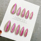 Reusable Neon Elegance Hot Pink Strike| Premium Press on Nails Gel Hand Painted Pressons Customizable Gel Nail Artist faux nails TMW1017