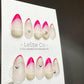 Reusable Neon Blush | Premium Press on Nails Gel Hand Painted Pressons Customizable Gel Nail Artist faux nails ML623