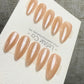 Reusable Silk Nude | Premium Press on Nails Gel Hand Painted Pressons Customizable Gel Nail Artist faux nails WM1020