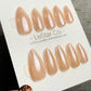 Reusable Silk Nude | Premium Press on Nails Gel Hand Painted Pressons Customizable Gel Nail Artist faux nails WM1020