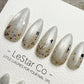 Reusable Silver Comet Cat Eye Effect| Premium Press on Nails Gel | Fake Nails | Cute Fun Colorful Gel Nail faux nails WM1022