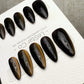 Reusable Tiger's Eye Cat Eye Effect | Nails Premium Press on Nails Gel Manicure Handprint Pressons Handmade | Lestarco nails WM1031