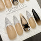 Reusable Gothic Web Spider Kiss| Premium Press on Nails Gel Hand Painted Pressons Customizable Gel Nail Artist faux nails TMR1032