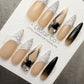 Reusable Gothic Web Spider Kiss| Premium Press on Nails Gel Hand Painted Pressons Customizable Gel Nail Artist faux nails TMR1032