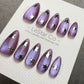 Reusable Cosmic Pulse Purple Cat Eye Effect| Premium Press on Nails Gel Hand Painted Pressons Customizable Gel Nail Artist faux nails WM1013