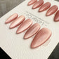 Reusable Silky Rosewood Cat Eye Effect | Nails Premium Press on Nails Gel Manicure Handprint Pressons Handmade | Lestarco nails WM1021