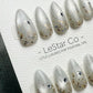 Reusable Silver Comet Cat Eye Effect| Premium Press on Nails Gel | Fake Nails | Cute Fun Colorful Gel Nail faux nails WM1022