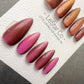 Reusable Rosy Bronze Cat eye | Nails Premium Press on Nails Gel Manicure Handprint Pressons Handmade | Lestarco faux nails WM1034