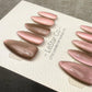 Reusable Taupe Mirage Cat Eye Effect | Nails Premium Press on Nails Gel Manicure Handprint Pressons Handmade | Lestarco nails WM1024