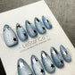 Reusable Starburst Hologram Cat Eye Effect| Premium Press on Nails Gel Hand Painted Pressons Customizable Gel Nail Artist faux nails WM1025