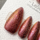 Reusable Golden Molten Peach Bubble Effect | Premium Press on Nails Gel Hand Painted Pressons Customizable Gel Nail fake nails WM1027