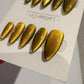 Reusable Molten Gold Cat eye | Nails Premium Press on Nails Gel Manicure Handprint Pressons Handmade | Lestarco faux nails WM1038