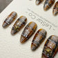 Reusable Caramel Constellation | Premium Handmade Press on Nails Gel | Fake Nails | Cute Fun Colorful Gel Nail Artist faux nails TMR1040