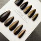 Reusable Tiger's Eye Cat Eye Effect | Nails Premium Press on Nails Gel Manicure Handprint Pressons Handmade | Lestarco nails WM1031