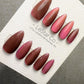 Reusable Rosy Bronze Cat eye | Nails Premium Press on Nails Gel Manicure Handprint Pressons Handmade | Lestarco faux nails WM1034