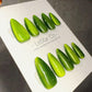 Reusable Green Witch Cat eye | Nails Premium Press on Nails Gel Manicure Handprint Pressons Handmade | Lestarco faux nails WM1036