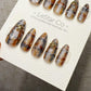 Reusable Caramel Constellation | Premium Handmade Press on Nails Gel | Fake Nails | Cute Fun Colorful Gel Nail Artist faux nails TMR1040