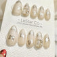 Reusable Silver Butterfly Kiss Premium Press on Nails Gel Manicure Handprint Pressons Handmade | Lestarco faux nails 659ML