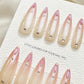 Reusable Rose Quartz Tip Premium Short Press on Nails Gel Manicure Hand Painted Pressons Handmade | Lestarco faux nails 869WM