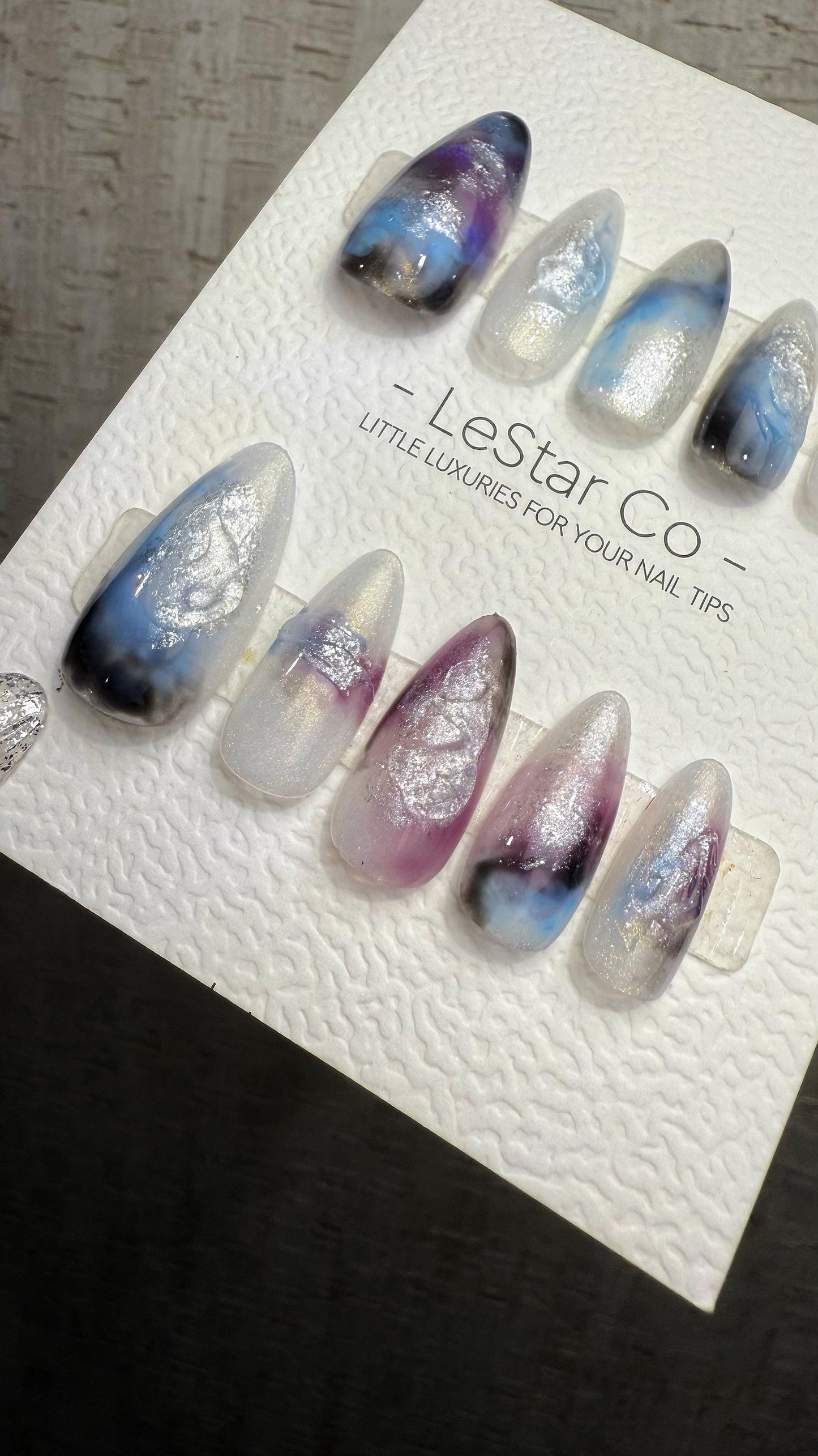 Reusable Galaxy Haze | Premium Handmade Press on Nails Gel | Fake Nails | Cute Fun Colorful Gel Nail Artist faux nails QN1042