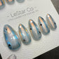 Reusable Lunar Veil Cat Eye Effect | Premium Handmade Press on Nails Gel | Fake Nails | Cute Fun Colorful Gel Nail Artist faux nails ML1044