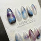 Reusable Galaxy Haze | Premium Handmade Press on Nails Gel | Fake Nails | Cute Fun Colorful Gel Nail Artist faux nails QN1042