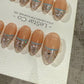 Reusable Glam Ice Peaks Cat Eye Effect French Tip Handmade Press On Nails Gel Fake Nails ML1047