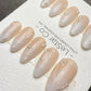 Reusable Ethereal Pearl| Premium Handmade Press on Nails Gel | Fake Nails | Cute Pressons Gel Nail Artist faux nails ML1056