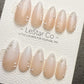 Reusable Ethereal Pearl| Premium Handmade Press on Nails Gel | Fake Nails | Cute Pressons Gel Nail Artist faux nails ML1056