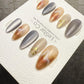 Reusable Golden Mist Veil| Premium Handmade Press on Nails Gel | Fake Nails | Cute Pressons Gel Nail Artist faux nails QN1058