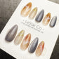 Reusable Golden Mist Veil| Premium Handmade Press on Nails Gel | Fake Nails | Cute Pressons Gel Nail Artist faux nails QN1058