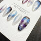 Reusable Cosmic Veil| Premium Handmade Press on Nails Gel | Fake Nails | Cute Pressons Gel Nail Artist faux nails QN1059
