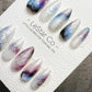 Reusable Cosmic Veil| Premium Handmade Press on Nails Gel | Fake Nails | Cute Pressons Gel Nail Artist faux nails QN1059