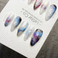 Reusable Cosmic Veil| Premium Handmade Press on Nails Gel | Fake Nails | Cute Pressons Gel Nail Artist faux nails QN1059
