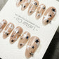 Reusable Starlit Illusion Silver Star| Premium Handmade Press on Nails Gel | Fake Nails | Cute Pressons Gel Nail Artist faux nails TMR1051