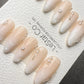 Reusable Ethereal Pearl| Premium Handmade Press on Nails Gel | Fake Nails | Cute Pressons Gel Nail Artist faux nails ML1056