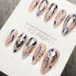 Reusable Metallic Flow|Premium Handmade Press on Nails Gel | Fake Nails | Cute Pressons Nail Artist faux nails TMR1054