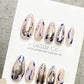 Reusable Metallic Flow|Premium Handmade Press on Nails Gel | Fake Nails | Cute Pressons Nail Artist faux nails TMR1054
